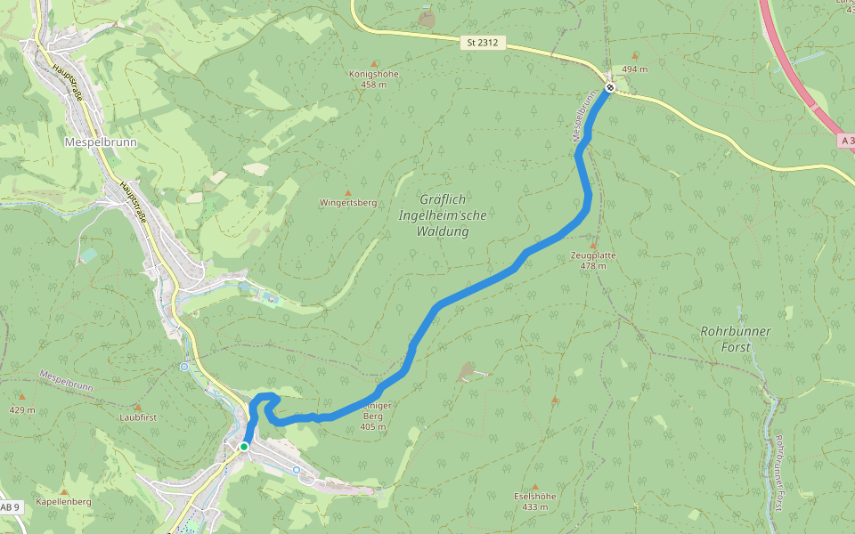 Ortswanderweg Heimbuchenthal 1 walking route map in Heimbuchenthal