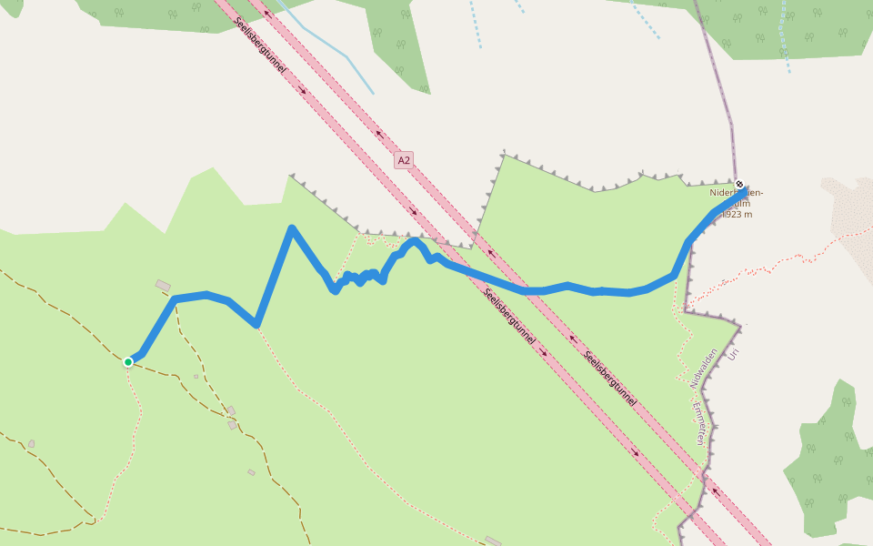 Niderbauen-Chulm - Tritthütte walking route map in Emmetten