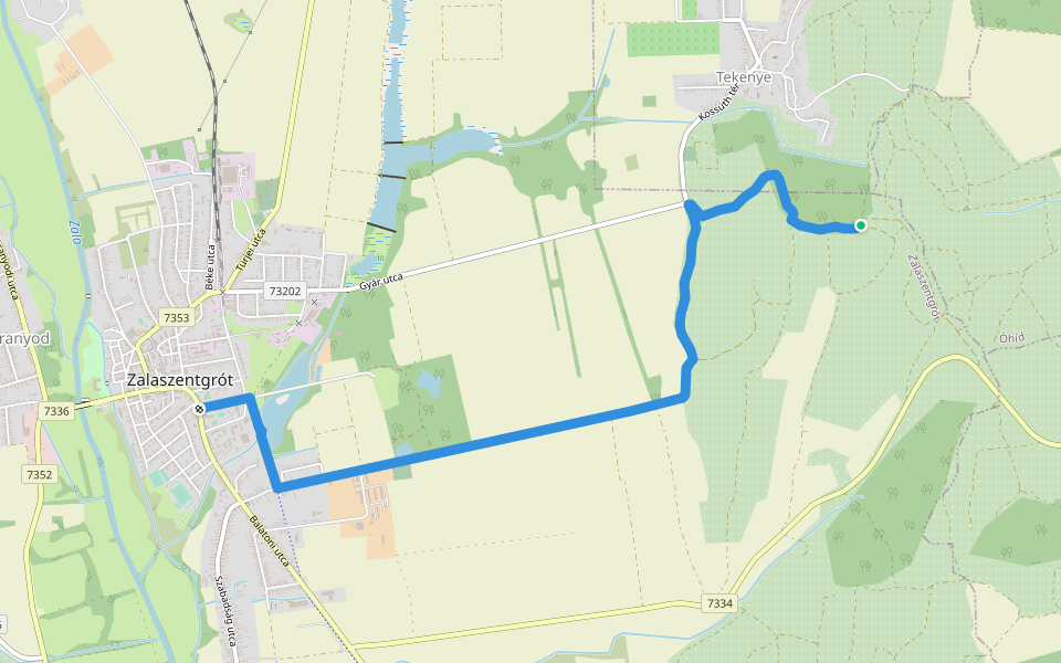 S+ walking route map in Óhíd