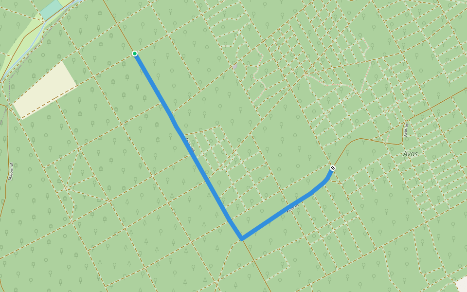 K+ walking route map in Káld