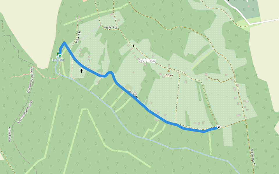 Z● walking route map in Kehidakustány