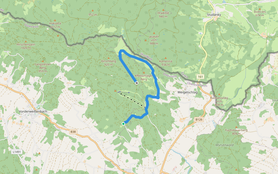 Waldschenke - Dürnau - Ablege 15 walking route map in Amesberg
