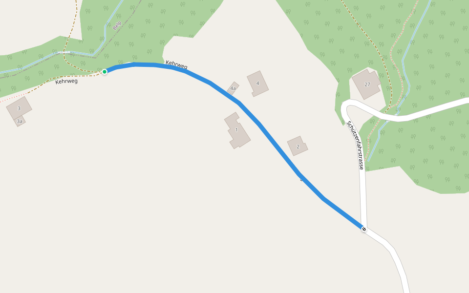 Cheer - Rohrmatt walking route map in Gerzensee