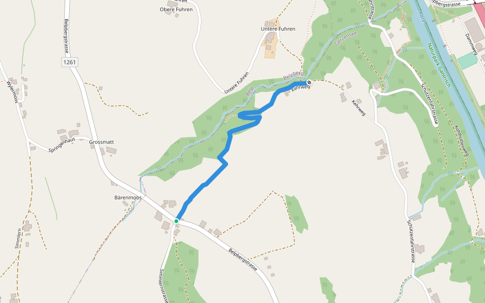 Hinter Chlapf - Cheer walking route map in Gerzensee