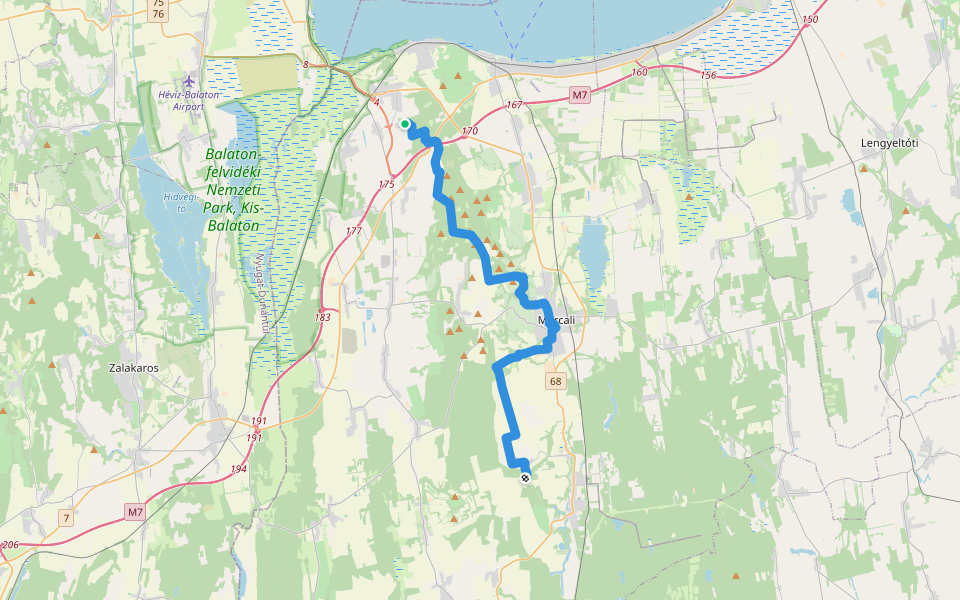 Z (Csillagvár – Marcali - Gadány – RPDDK) walking route map in Balatonszentgyörgy