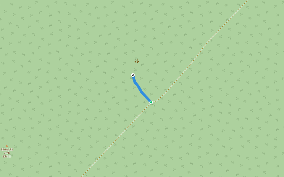 [Z] odbočka Koberštejn walking route map in Zlaté Hory