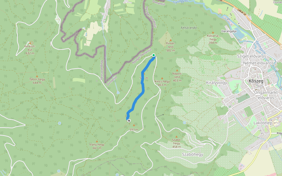 K▲ walking route map in Kőszeg
