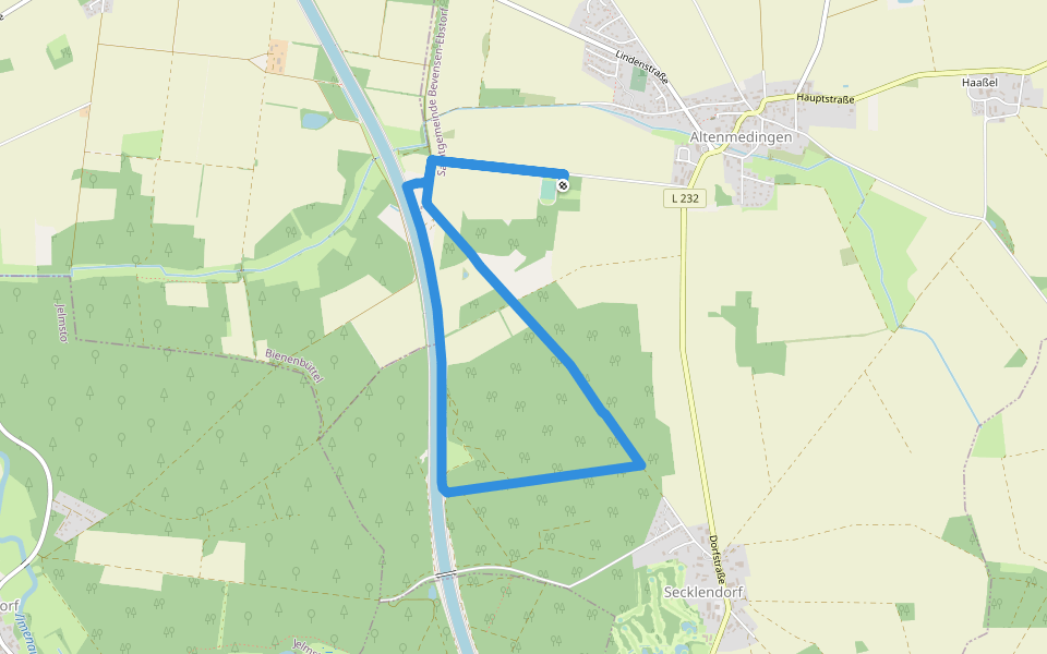 Kleine Runde 1 (Altenmedingen) walking route map in Altenmedingen