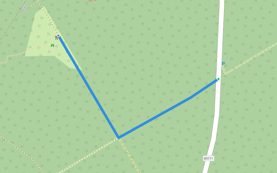 P▲ (Kis-Bükk) walking route map in Márkó