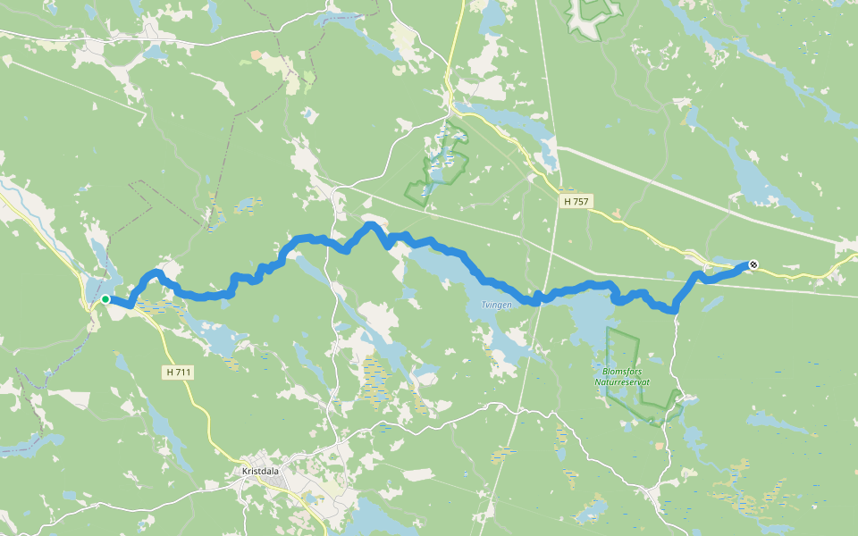 Ostkustleden Etapp 3 Lönnhult - Krokstorp walking route map in Lönhult