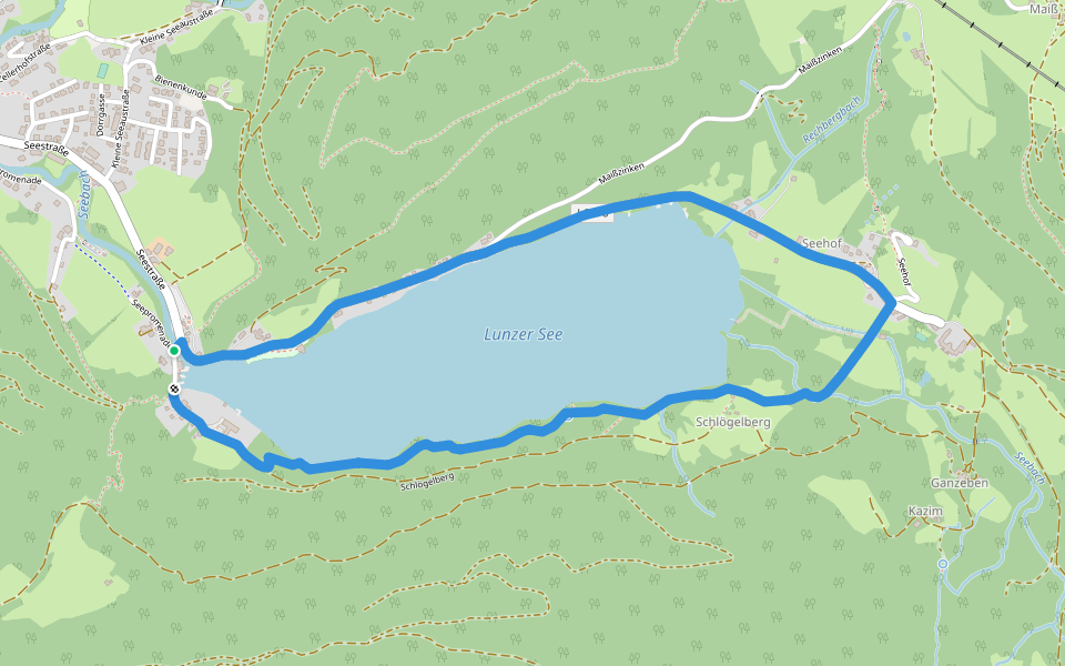 Rund um den Lunzer See walking route map in Lunz am See