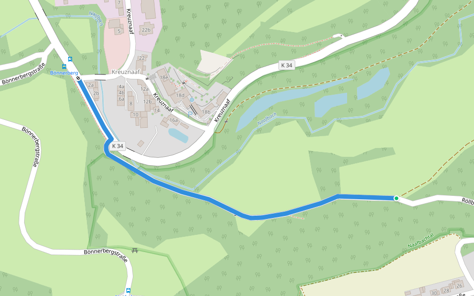 Rundweg A1 (Kreuznaaf) walking route map in Lohmar