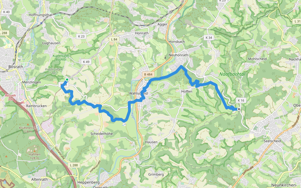 [<3] Wanderweg 3 des KEV [Lohmar] walking route map in Lohmar