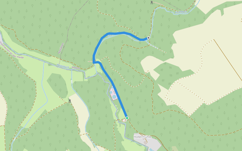 Drei-Kastelle-Rundweg walking route map in Holzhausen an der Haide