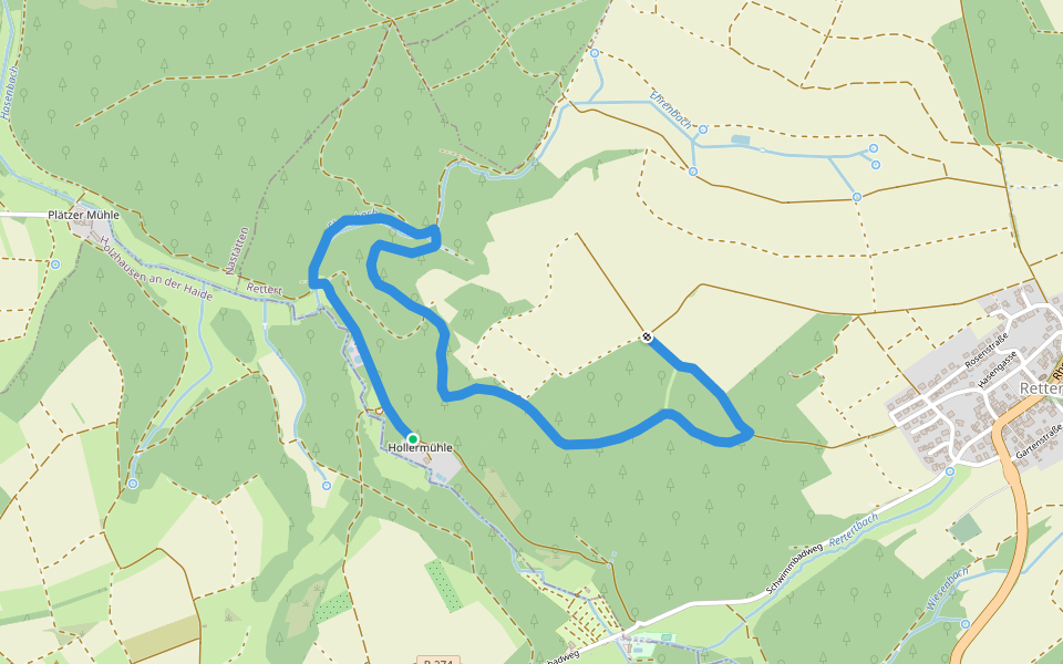 Rundwanderweg Holzhausen 3 walking route map in Holzhausen an der Haide