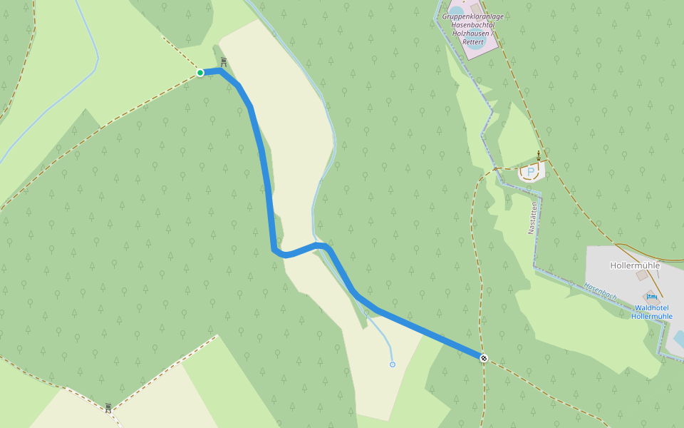 Wanderweg schwarzes Dreieck walking route map in Holzhausen an der Haide