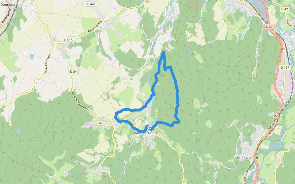 Raon-aux-Bois - Circuit 2 walking route map in Raon-aux-Bois