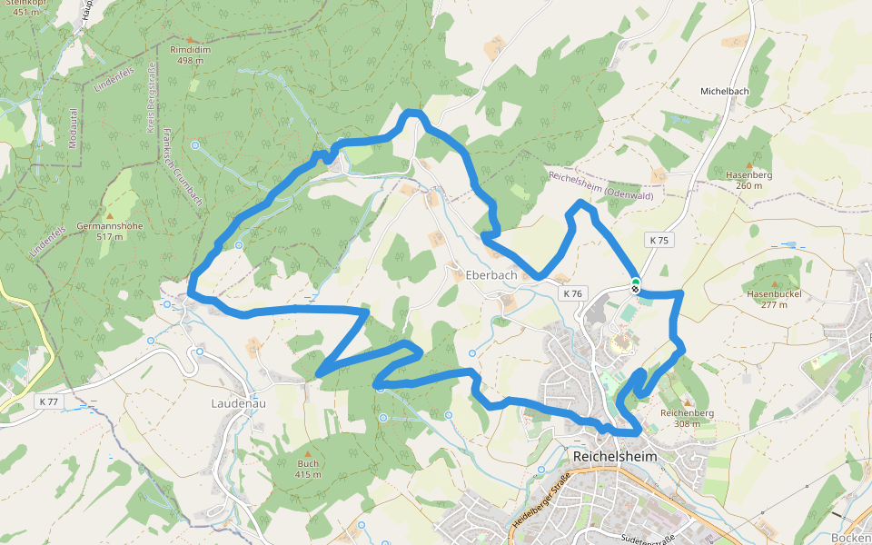 Rundwanderweg Reichelsheim 1: Sagenweg Wildweibchenstein