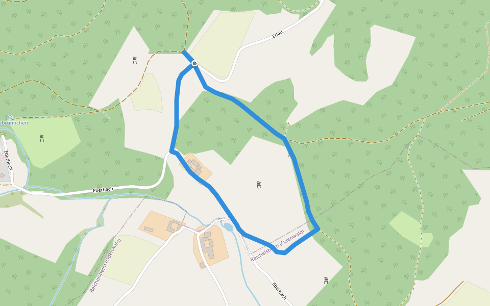 Rundwanderweg Fränkisch-Crumbach Rodenstein 2: Weilerts-Weg walking route map in Fränkisch-Crumbach