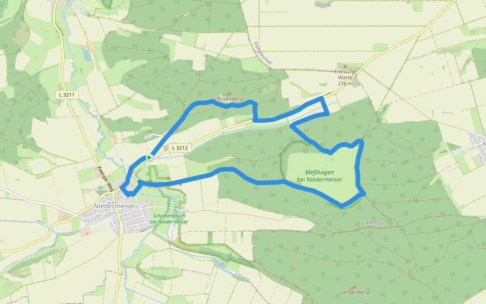 Niedermeiser - N4 walking route map in Liebenau