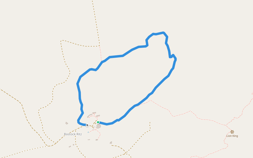 Sundowner Trail walking route map in Tinkeringheib