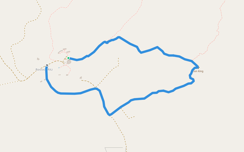 Sunrise Trail walking route map in Tinkeringheib