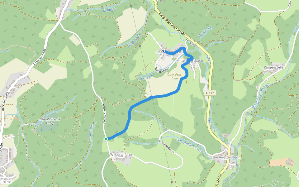 Rankenhohn Rundweg A2 walking route map in Eitorf