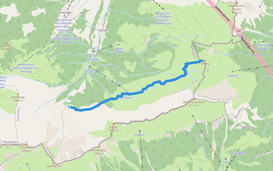 Wandeli - Fulberg walking route map in Emmetten