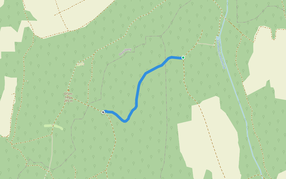 K● walking route map in Zalamerenye