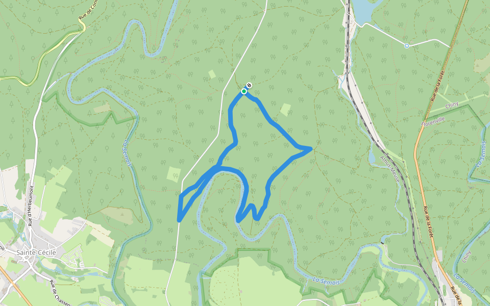 17 Chassepierre - Roche Perette walking route map in Florenville