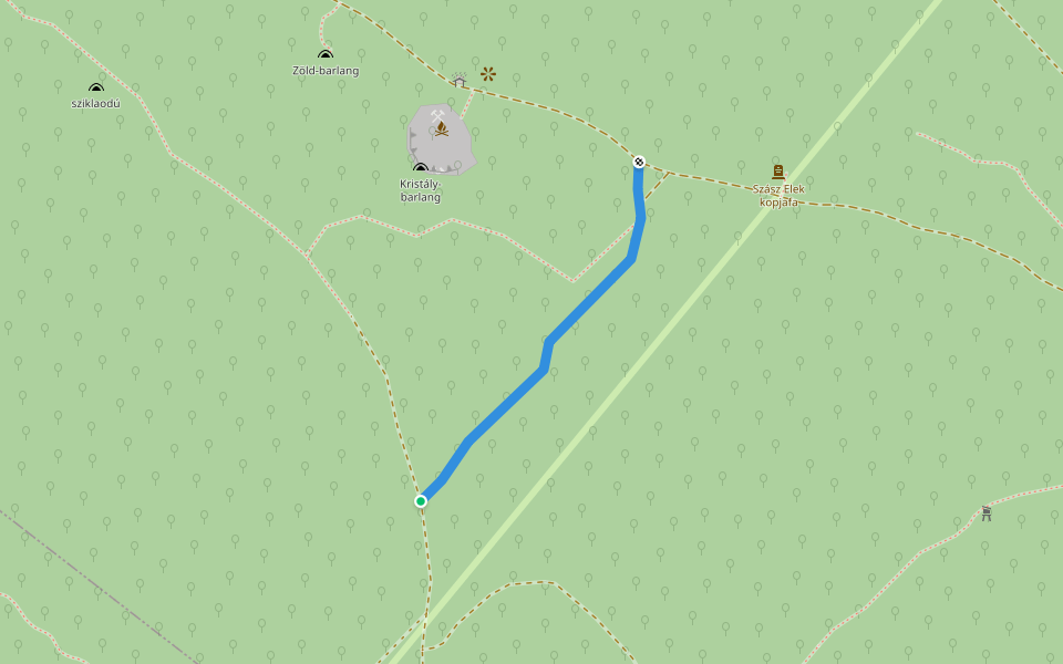 Z+ (Nagy-Kevély-oldal – Nagy-Kevély-erdő) walking route map in Budakalász