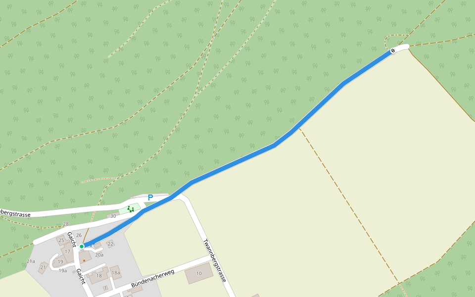 Gaicht - fixme walking route map in Twann-Tüscherz