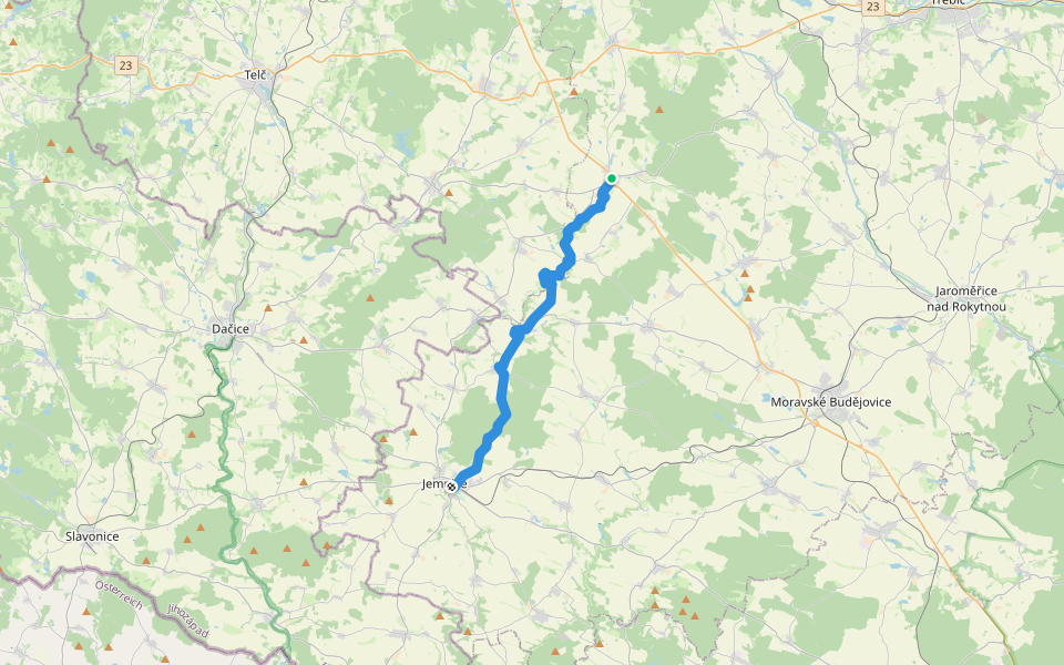 [Z] Želetava - Jemnice walking route map in Želetava