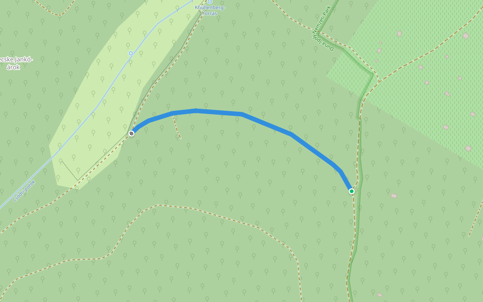 Z● (Kis-Homlóc-oldal – Kecske Jankó-árok (Sajgó-völgy) – Külenberg-forrás) walking route map in Dunabogdány