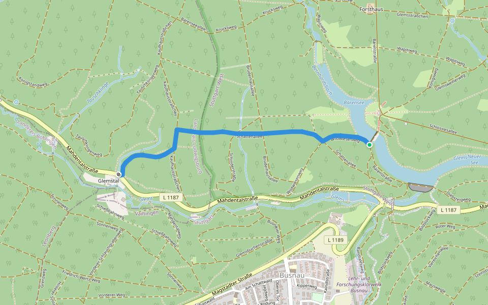 blauer Punkt Bärensee - Glemstal