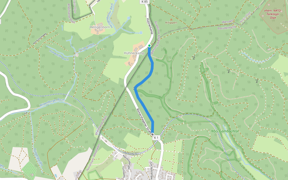 Freudenberg Rundweg A6 walking route map in Friesenhagen