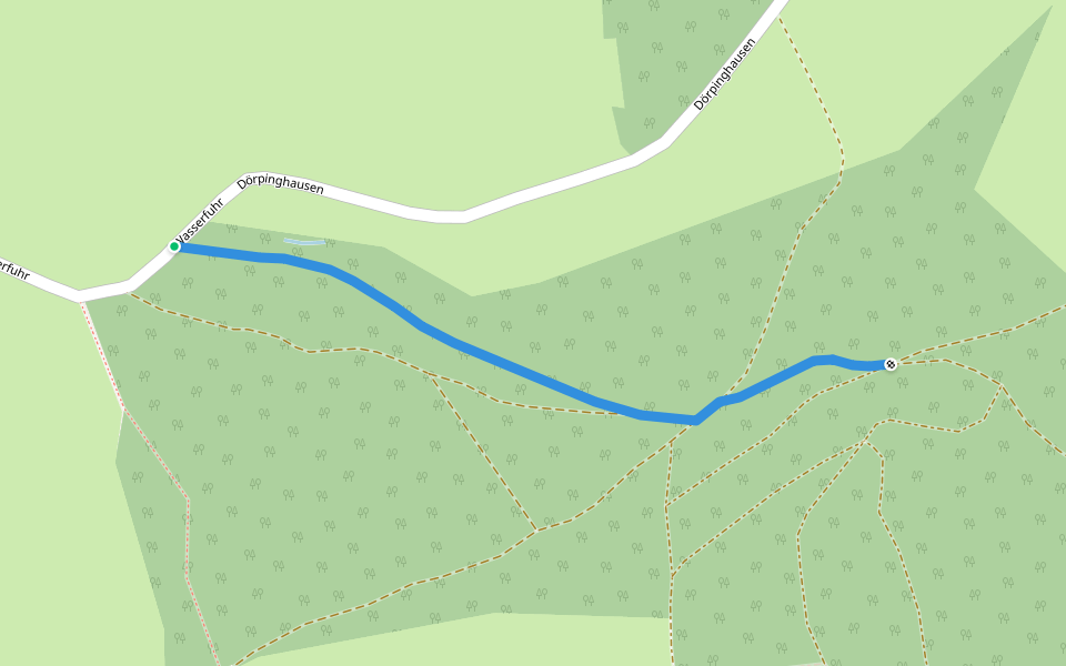 Rundwanderweg A1 rund um Wasserfuhr walking route map in Wipperfürth