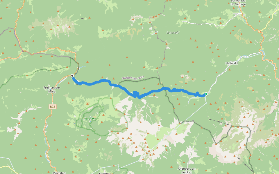 Wanderweg 440 walking route map in Graben
