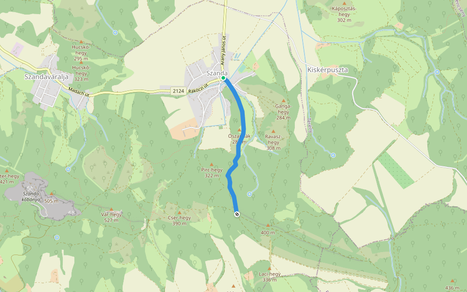 Z■ walking route map in Szanda