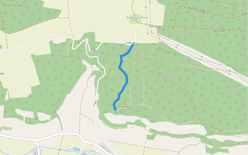 AP Schönberg walking route map in Reinstädt