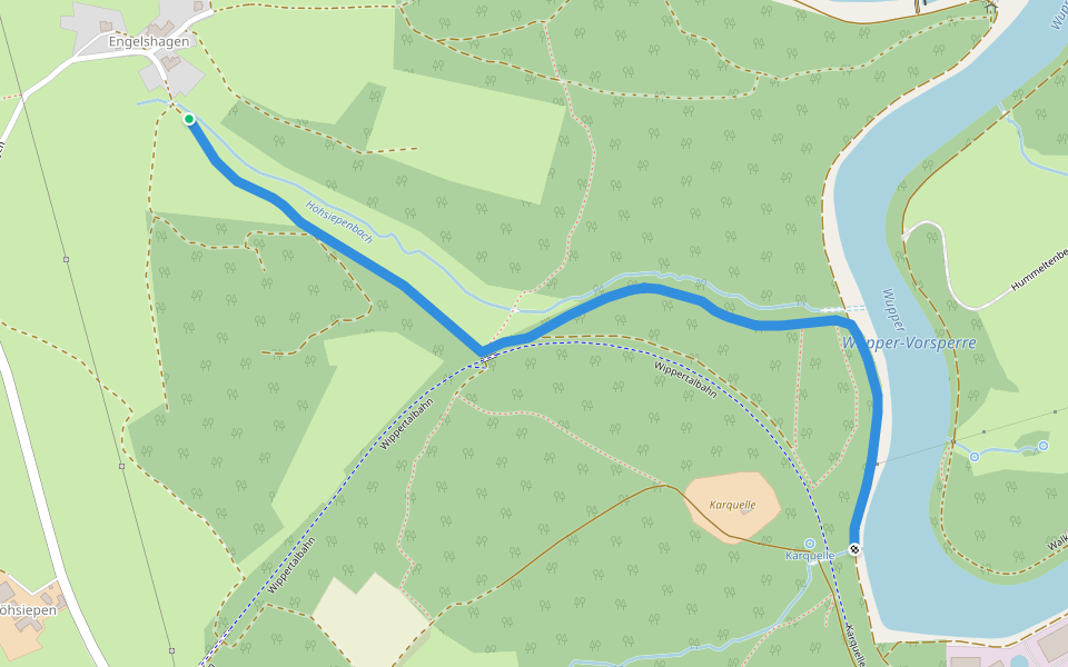 (H) Rundweg (Hückeswagen) walking route map in Hückeswagen