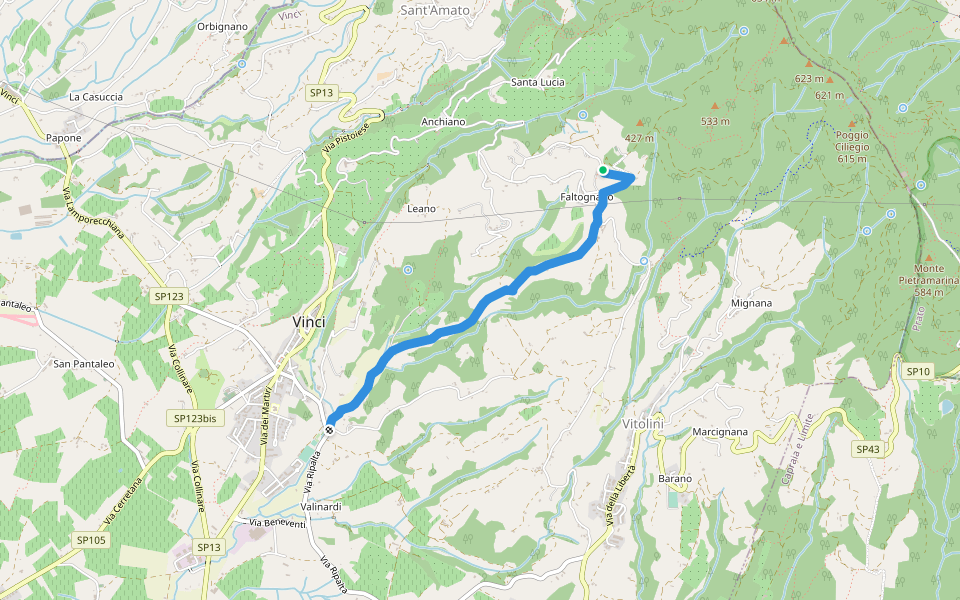 Via Cai Map CAI path 8 | Walking Map