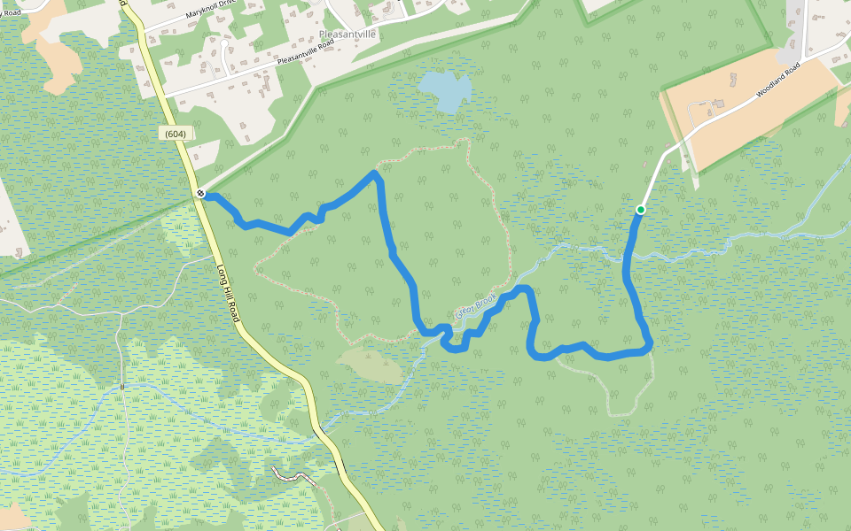 Blue Trail walking route map in Harding Township