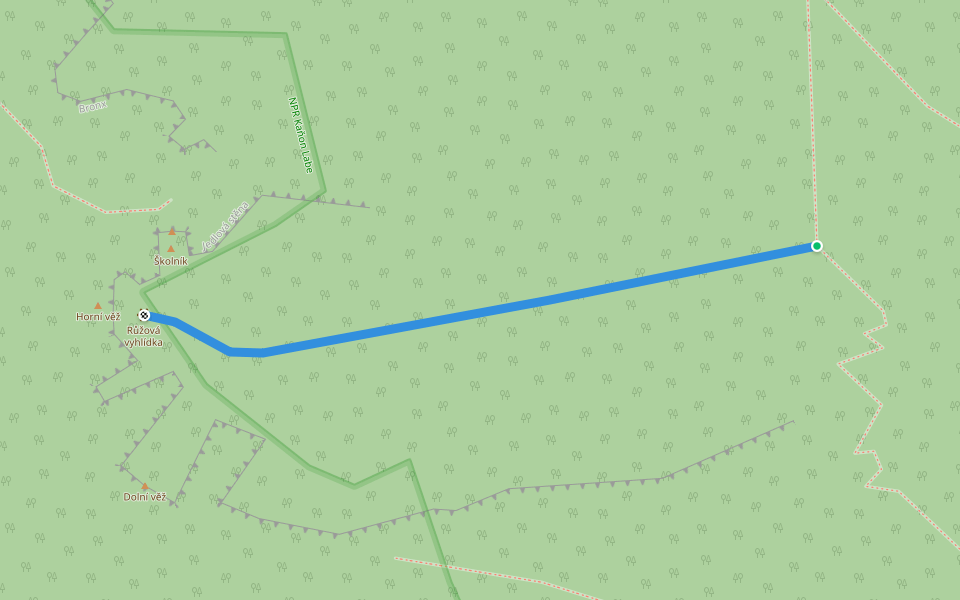 [Č] Růžová vyhlídka walking route map in Ludvíkovice