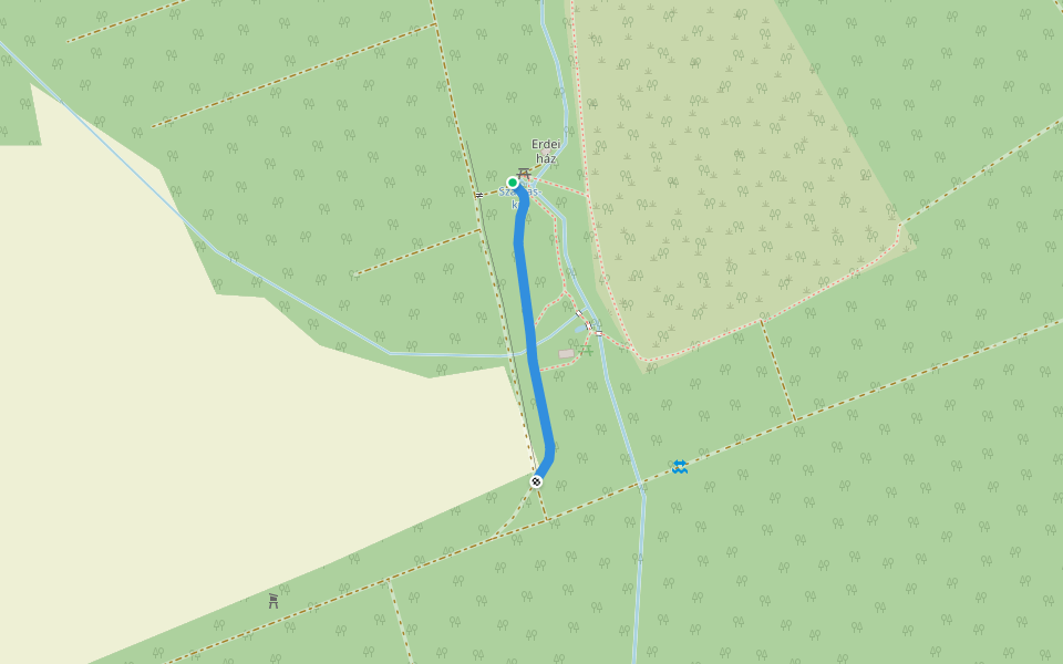P● (lezárt) walking route map in Kőszeg