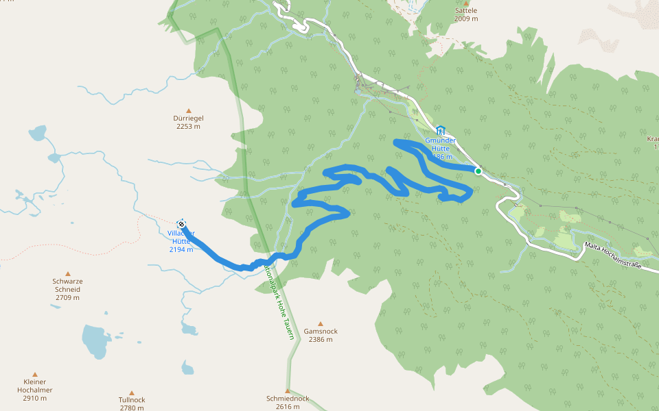Wanderweg 551 walking route map in Fallerhütte