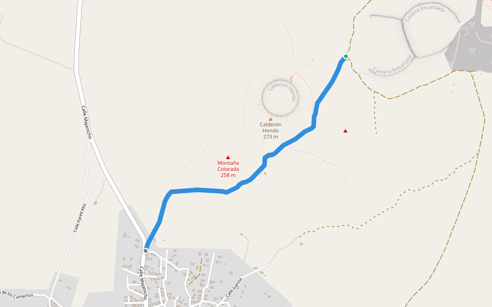 SL FV 2: Calderón Hondo - Lajares walking route map in La Oliva