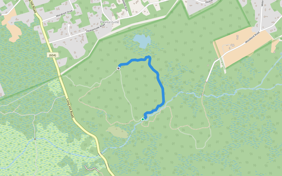 Yellow Trail walking route map in Harding Township