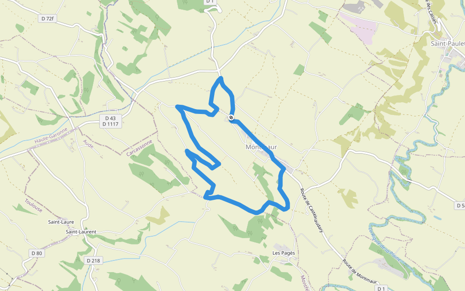 boucle d'en metge walking route map in Montmaur