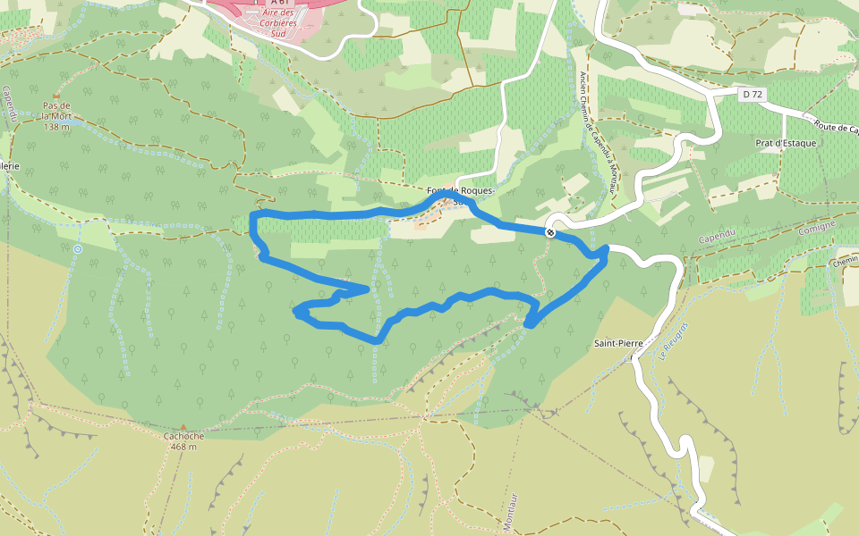 Le chemin de ronde walking route map in Comigne
